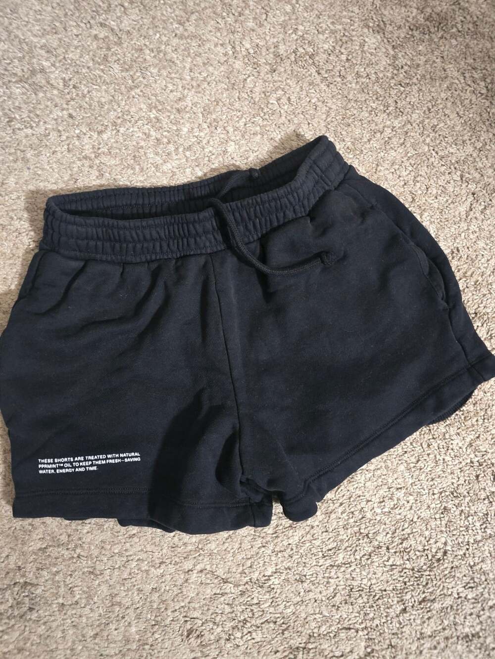 136 Pangaia Black Midrise 365 Midweight Shorts Size XXS